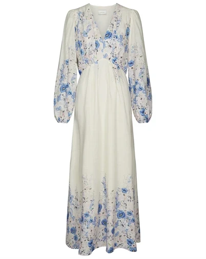 Neo Noir - Silfi Flower Print Kjole - Blue